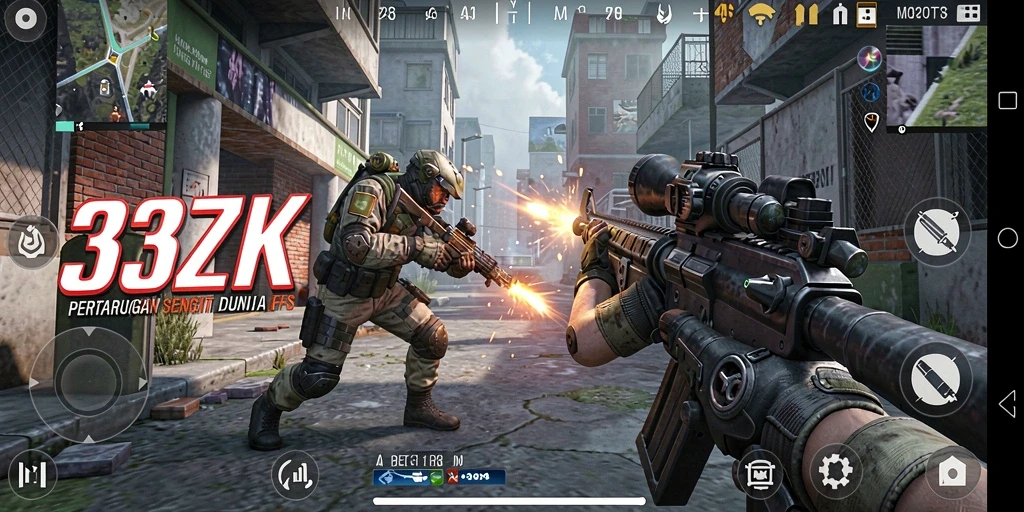 Tampilan gameplay <strong>33ZK</strong> yang penuh aksi dan seru.