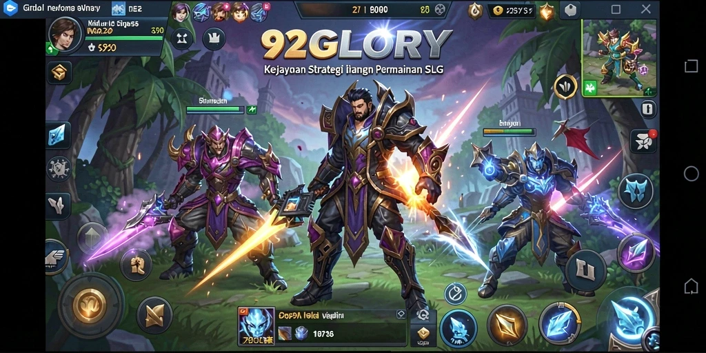 Tangkapan layar gameplay 92GLORY menunjukkan aksi pertempuran yang seru.