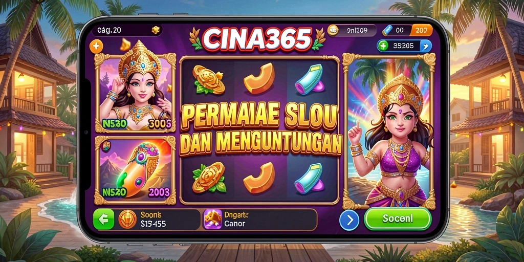 Screenshot utama CINA365 menampilkan gameplay Slot yang memukau.