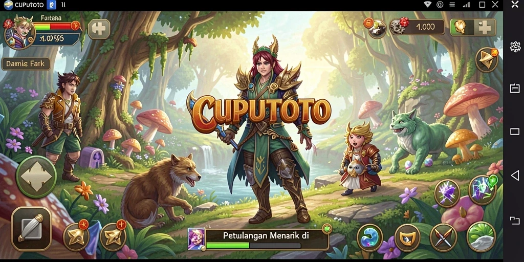 Gameplay memukau dari CUPUTOTO di dunia petualangan yang kaya.