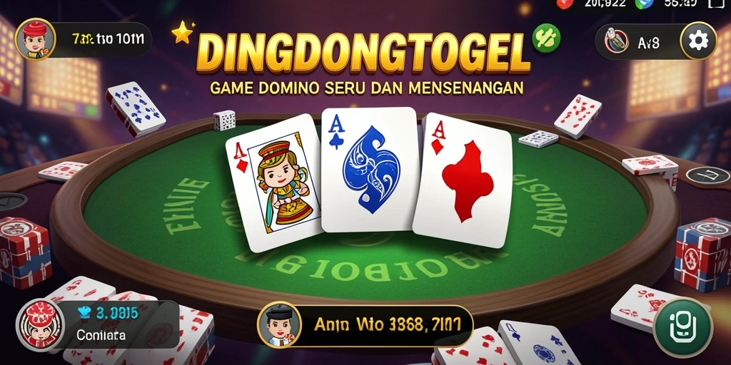Screenshot gameplay <strong>DINGDONGTOGEL</strong> menunjukkan keseruan bermain Domino dengan teman.