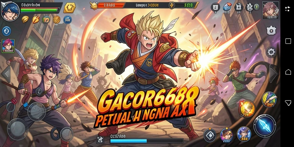 Tampilan menarik dari GACOR668 dengan karakter anime yang menawan.