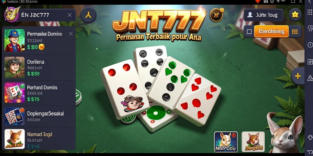 Gameplay seru JNT777 yang menampilkan keseruan permainan Domino.