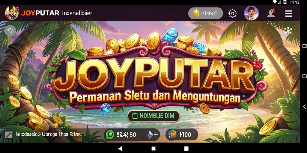 Gameplay seru JOYPUTAR dengan gulungan slot yang menarik.