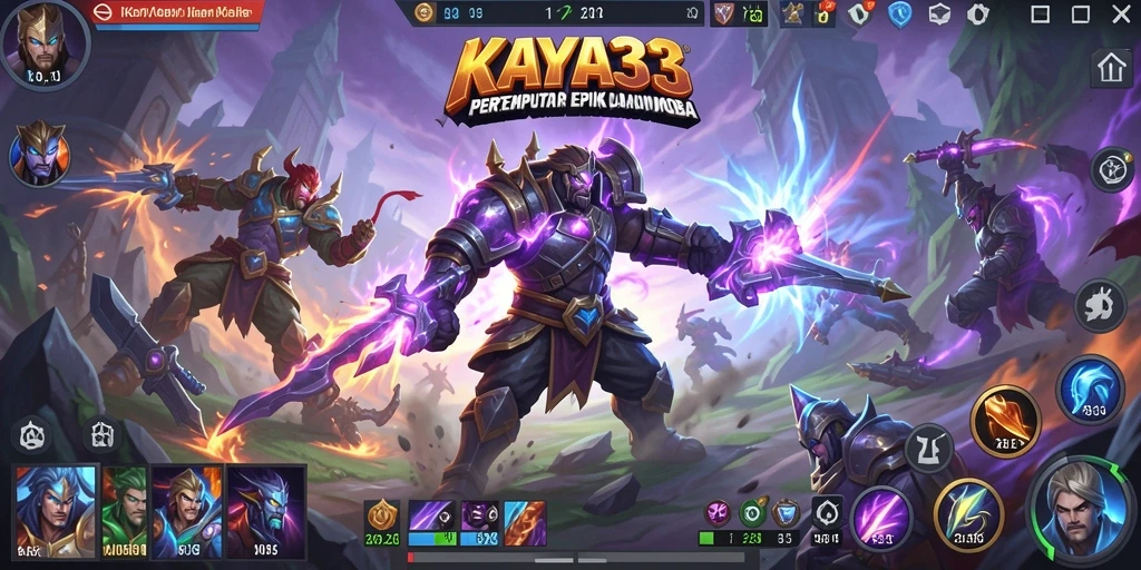 Tampilan gameplay seru di dunia MOBA KAYA33.
