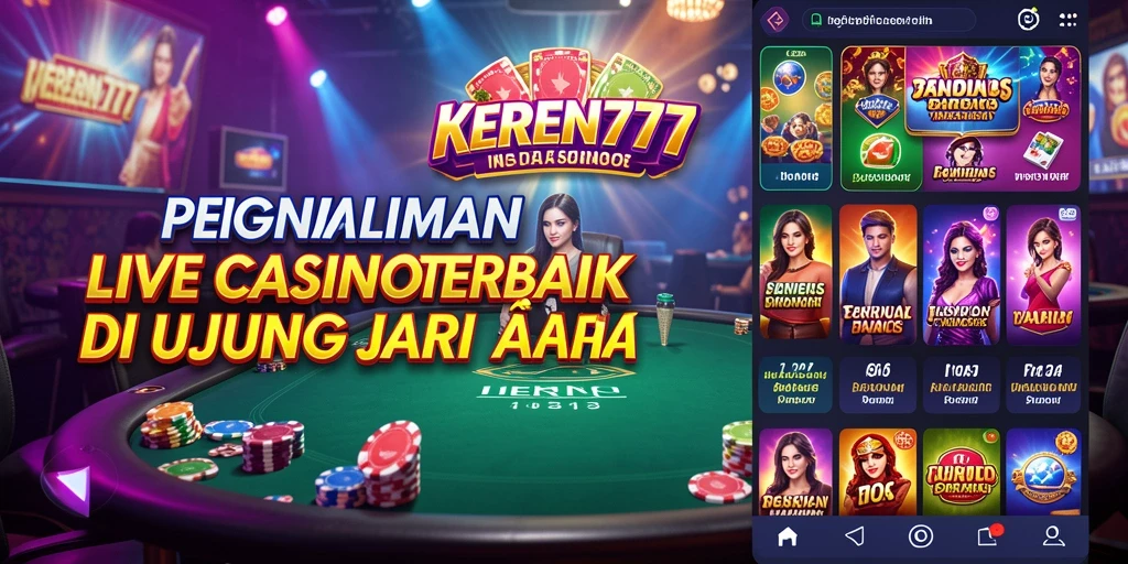 Tampilan gameplay Live Casino yang interaktif dan seru di KEREN777.
