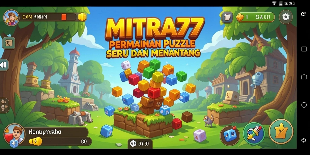 Tampilan screenshot gameplay MITRA77 menunjukkan berbagai teka-teki seru.
