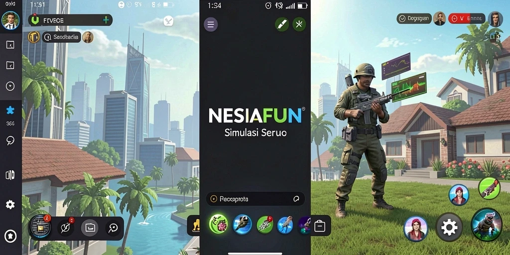 Tampilan gameplay NESIAFUN yang menarik dan interaktif.