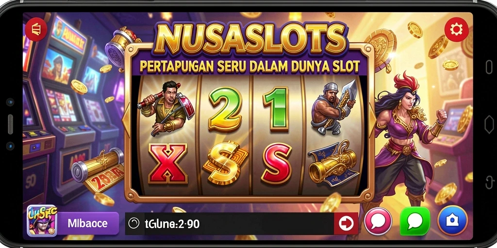 Tampilan menunjukkan pertarungan seru dalam NUSASLOTS dengan efek menarik.