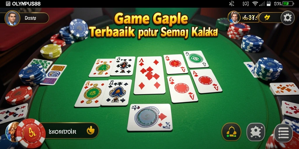Gameplay seru OLYMPUS88 dalam permainan Gaple yang menantang.