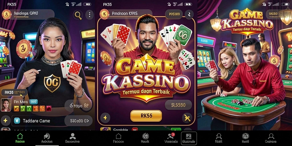Tampilan gameplay Kasino yang menarik di RK55.