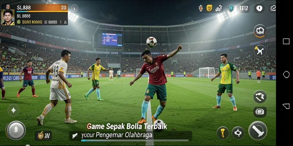 Tampilan gameplay menarik dari SL888 dengan aksi sepak bola yang seru.