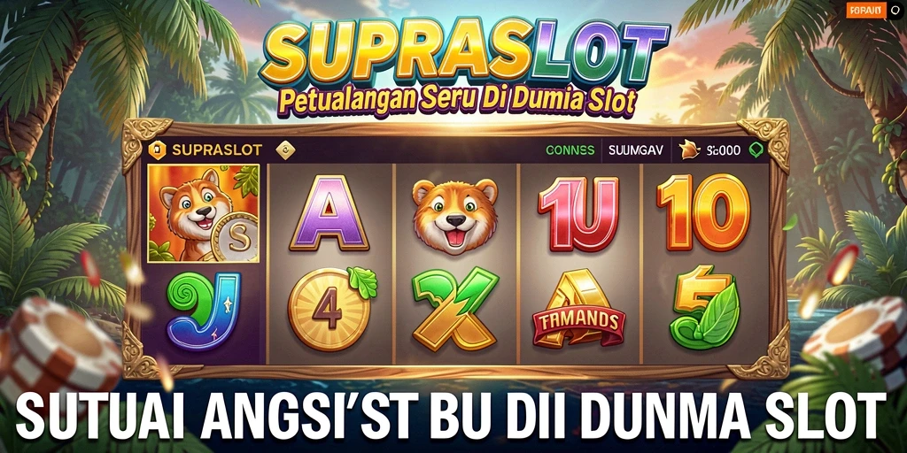 Tampilan gameplay <strong>SUPRASLOT</strong> yang penuh warna dan menegangkan.