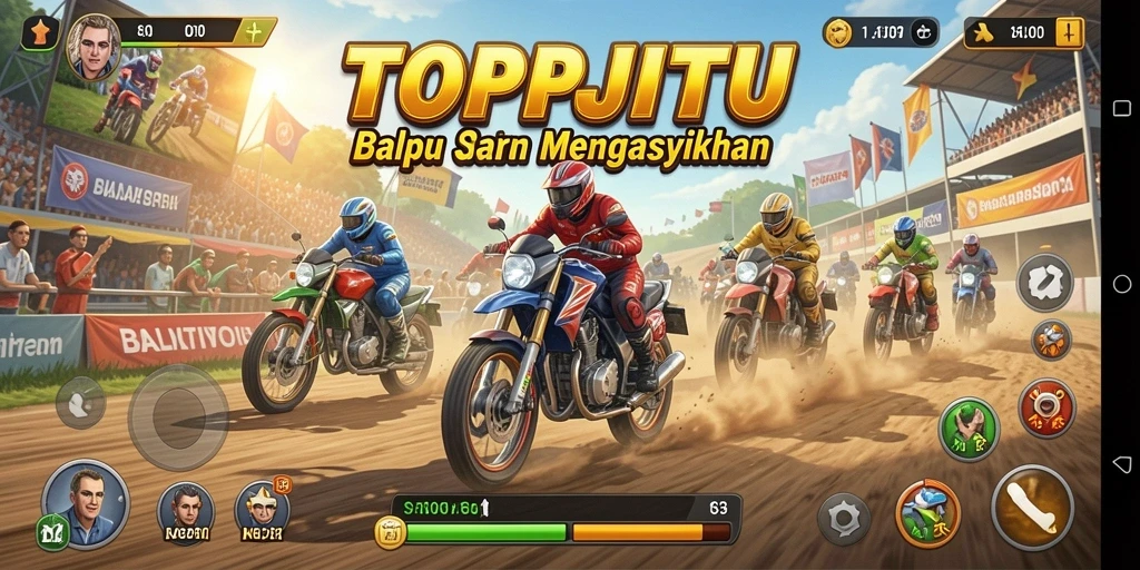 Tampilan gameplay seru dan mendebarkan dari TOPJITU.